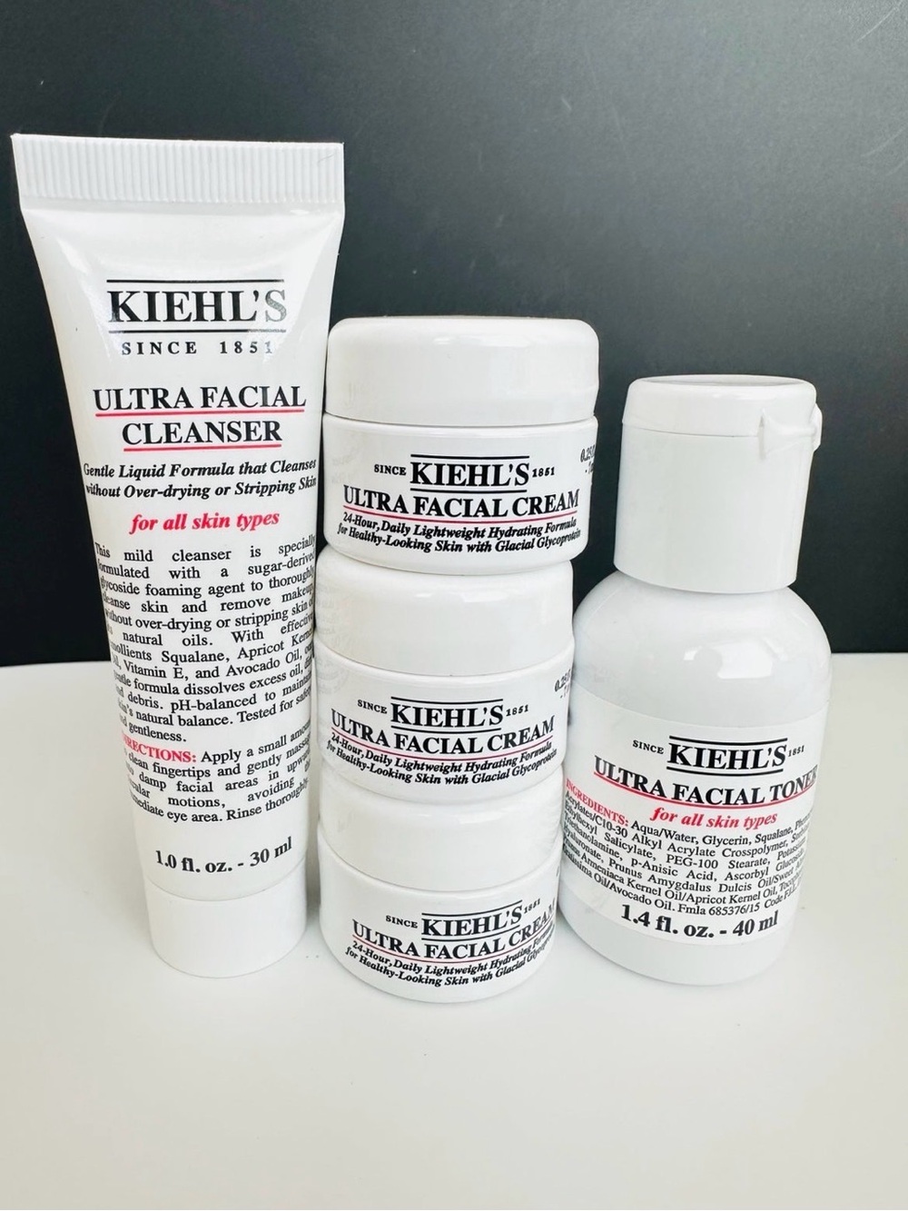 Kiehl’s Ultra Facial Cream, Cleanser, Toner Mini Size (5pcs)